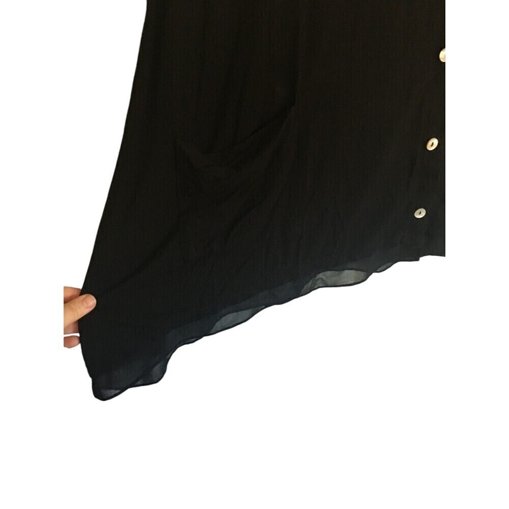 Lori Goldstein Cardigan Women's Size 1X Black Button Up - Picture 3 of 7